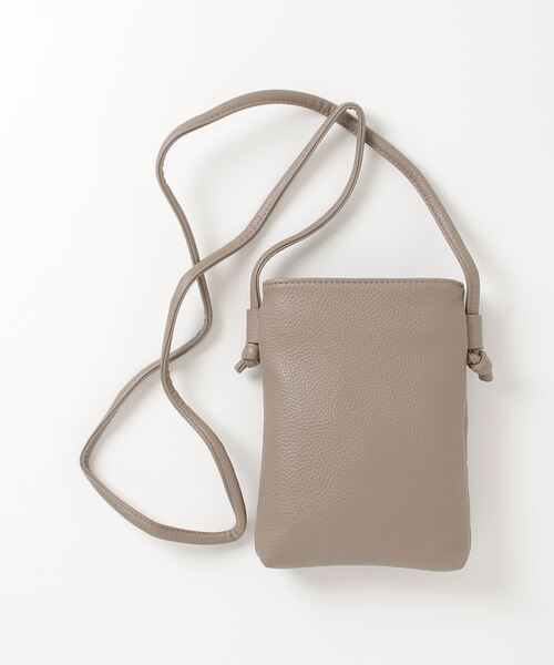 SNOOPY（スヌーピー）の「SNOOPY LEATHER COLLECTION/スヌーピーレザーコレクション/SSシリーズ スマホポシェット/SN0140（ボディバッグ/ウエストポーチ・レディース・ベージュ/ピンク/ブラック・F）」の4枚目の写真