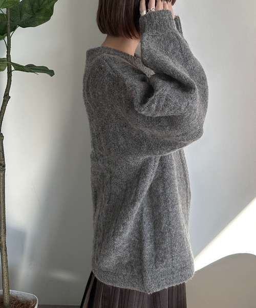 apres jour mignon(アプレジュールミニョン)の「ケーブル2WAYニット【ZOZOTOWN限定アイテム】(ニット/セーター・レディース・マスタード/チャコールグレー/ミント/レッド・X-LARGE/フリー)」の11枚目の写真
