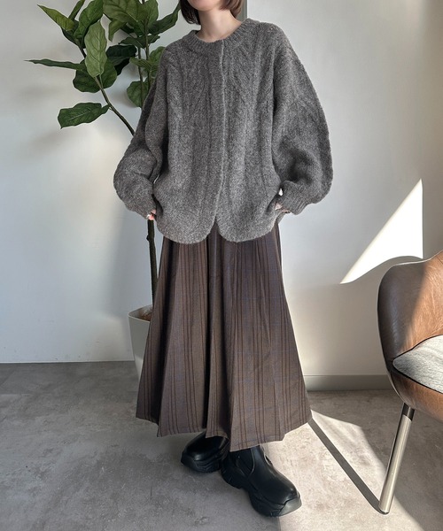 即日発送 新品 即完売品 pium レイヤードケーブルニット チャコール pium_shibuya109 | ♡ 5/16(fri)〜 pium SHIBUYA109店 新作販売