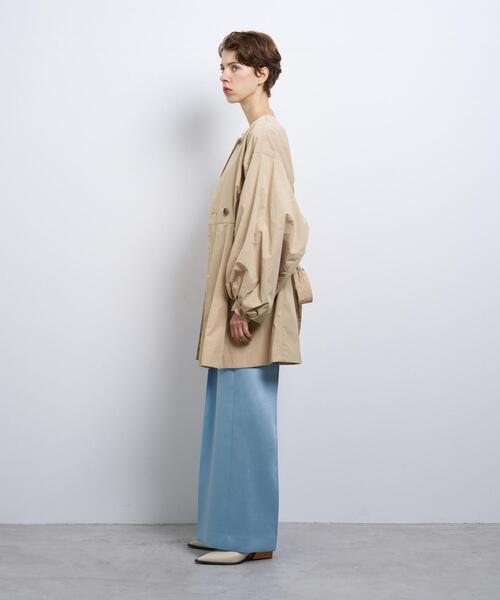 ランバンオンブルー　ツイードダブルチェスターコート　ベルト　イタリア生地　38 LANVIN COLLECTION ランバンコレクション ベルト jlmb8230