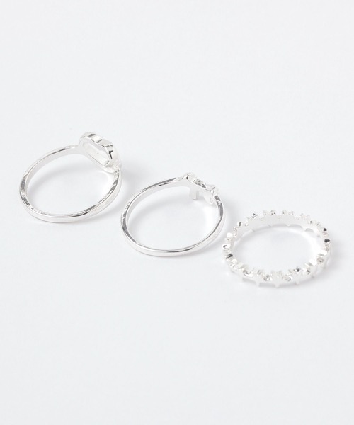 FOREVER 21（フォーエバー トゥエンティーワン）の「3セットリング11（リング・レディース・シルバー・FREE）」の2枚目の写真