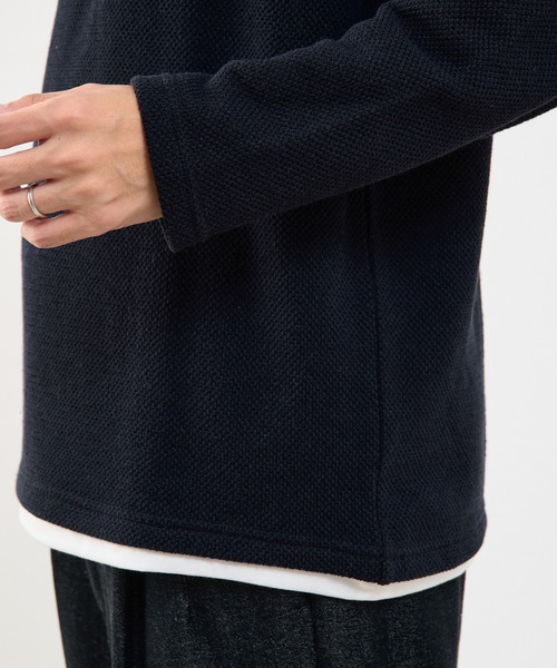 【MASTER FRAME/マスターフレーム】ワッフル裏起毛フェイクレイヤード長袖VネッTシャツ MEN'S MELROSE｜【MASTER FRAME/マスターフレーム】ワッフル裏