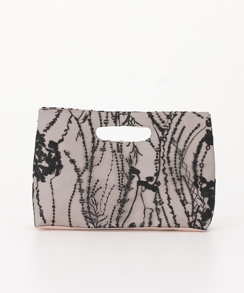 haremode（ハレモード）の「結婚式 お呼ばれ 謝恩会 成人式 対応 フォーマル トートバッグ 刺繍 ハンドホール パーティ オケージョン バッグ（クラッチバッグ・レディース・ブラック/ベージュ/グリーン・FREE）」の2枚目の写真