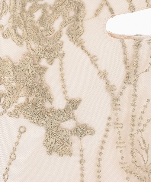 haremode（ハレモード）の「結婚式 お呼ばれ 謝恩会 成人式 対応 フォーマル トートバッグ 刺繍 ハンドホール パーティ オケージョン バッグ（クラッチバッグ・レディース・ブラック/ベージュ/グリーン・FREE）」の14枚目の写真