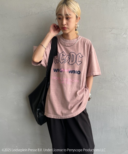 GOOD ROCK SPEED（グッドロックスピード）の「[GOOD ROCK SPEED/グッドロックスピード] 別注 AC/DC ロックプリントTシャツ(Who Made Who)（Tシャツ/カットソー・レディース・ピンク・M/L/XL）」の17枚目の写真