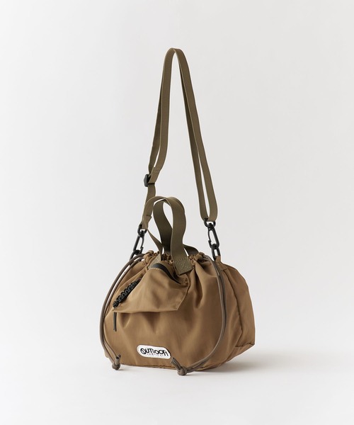 OUTDOOR PRODUCTS（アウトドアプロダクツ）の「OUTDOOR PRODUCTS/アウトドアプロダクツ OUTDOOR Pocket Drawstring Bag バッグ（ハンドバッグ・レディース・カーキ/ブルー/ブラック・FREE）」の5枚目の写真