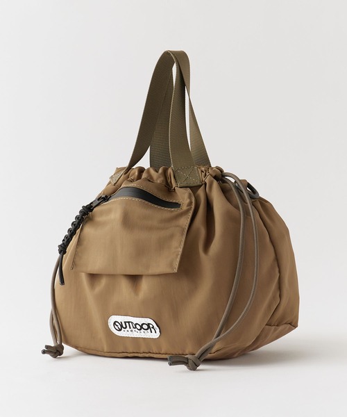 OUTDOOR PRODUCTS（アウトドアプロダクツ）の「OUTDOOR PRODUCTS/アウトドアプロダクツ OUTDOOR Pocket Drawstring Bag バッグ（ハンドバッグ・レディース・カーキ/ブルー/ブラック・FREE）」の4枚目の写真