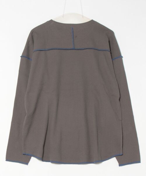 チチカカ(チチカカ)の「配色ステッチサーマルロングTシャツ(Tシャツ/カットソー・レディース・アイボリー/ネイビー/チャコールグレー・FREE)」の20枚目の写真