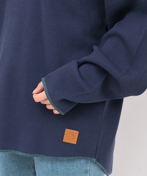 チチカカ(チチカカ)の「配色ステッチサーマルロングTシャツ(Tシャツ/カットソー・レディース・アイボリー/ネイビー/チャコールグレー・FREE)」の14枚目の写真