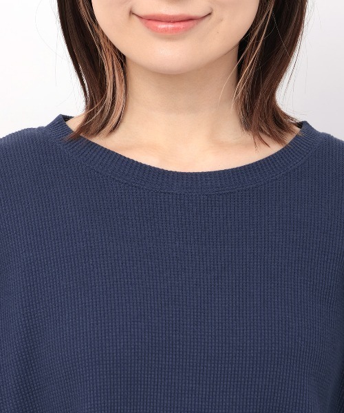 チチカカ(チチカカ)の「配色ステッチサーマルロングTシャツ(Tシャツ/カットソー・レディース・アイボリー/ネイビー/チャコールグレー・FREE)」の13枚目の写真