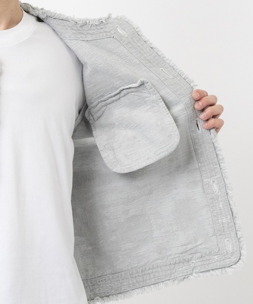 TAAKK(ターク)の「【TAAKK/ターク】SHORT DENIM JACKET(デニムジャケット・メンズ・ダークネイビー/グレー/ダークインディゴブルー・2/3)」の19枚目の写真