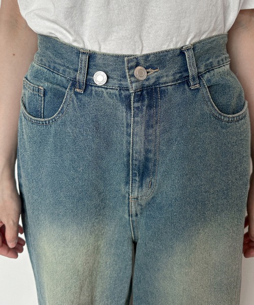 PILIT（ピリット）の「オーバーダイデニムワイドパンツ（デニムパンツ・レディース・サックスブルー/ブルー・MEDIUM）」の11枚目の写真