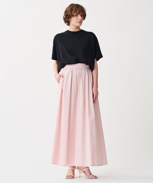 uncrave(アンクレイヴ)の「カラータイプライター フレアスカート(スカート・レディース・ピンク系/ベージュ系/スカイブルー系/グレー系/ホワイト系・0/1/2)」の5枚目の写真