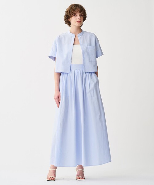 uncrave(アンクレイヴ)の「カラータイプライター フレアスカート(スカート・レディース・ピンク系/ベージュ系/スカイブルー系/グレー系/ホワイト系・0/1/2)」の17枚目の写真