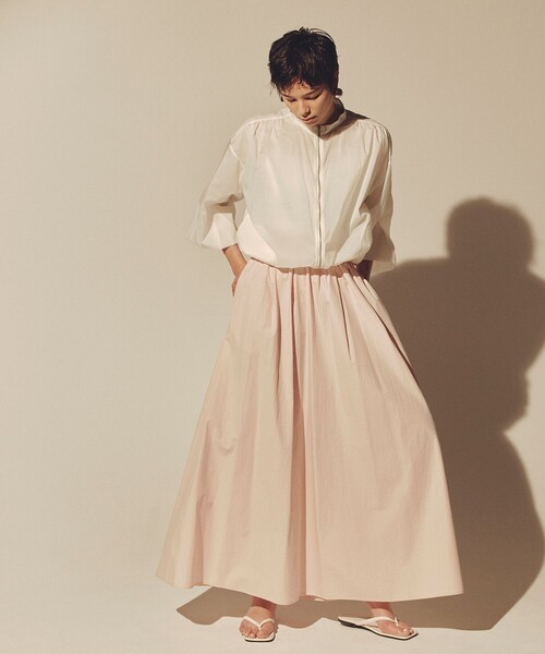 uncrave(アンクレイヴ)の「カラータイプライター フレアスカート(スカート・レディース・ピンク系/ベージュ系/スカイブルー系/グレー系/ホワイト系・0/1/2)」の20枚目の写真