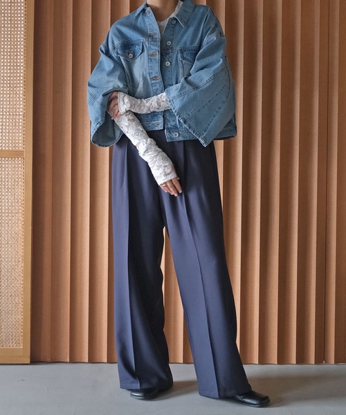 AKTE（アクテ）の「サムホールレーストップス（シャツ/ブラウス・レディース・イエロー/ホワイト・FREE）」の10枚目の写真