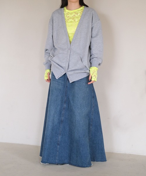 AKTE（アクテ）の「サムホールレーストップス（シャツ/ブラウス・レディース・イエロー/ホワイト・FREE）」の11枚目の写真