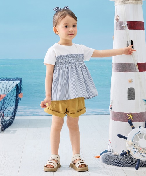 combimini（コンビミニ）の「かろやかダンプショートパンツ（その他パンツ・キッズ・ブラウン/マスタード/ネイビー・80/90/100/110/120）」の10枚目の写真