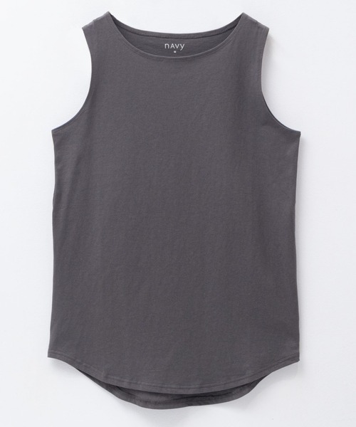 NAVY（ネイビー）の「【 綿100% 】NAVY ベーシック ロングタンクトップ（タンクトップ・レディース・ブラック/チャコールグレー/オフホワイト・M/L）」の8枚目の写真