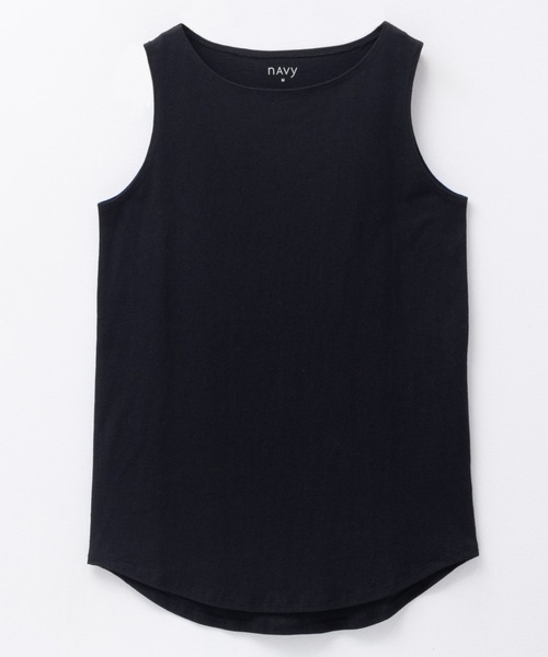 NAVY（ネイビー）の「【 綿100% 】NAVY ベーシック ロングタンクトップ（タンクトップ・レディース・ブラック/チャコールグレー/オフホワイト・M/L）」の6枚目の写真