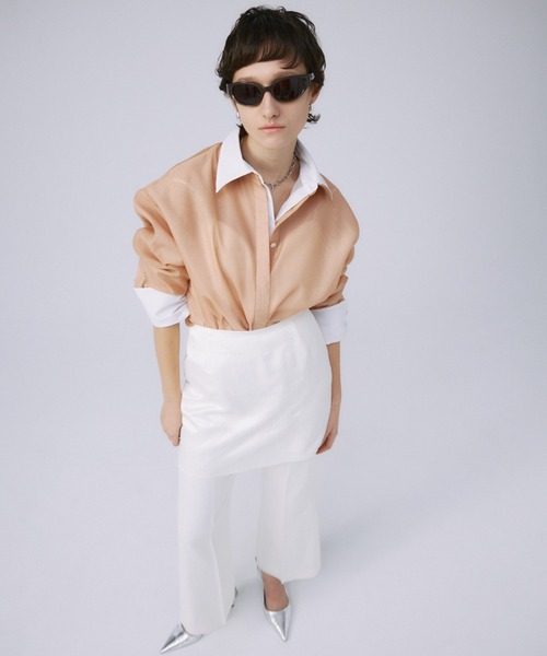 JOSE MOON(ジョゼムーン)の「SKIRT PANTS/スカートパンツ(スラックス・レディース・ブラック/ホワイト・38/36)」の5枚目の写真