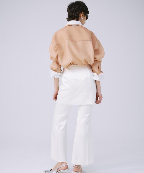 JOSE MOON(ジョゼムーン)の「SKIRT PANTS/スカートパンツ(スラックス・レディース・ブラック/ホワイト・38/36)」の7枚目の写真