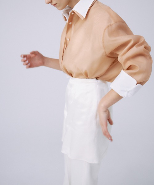 JOSE MOON(ジョゼムーン)の「SKIRT PANTS/スカートパンツ(スラックス・レディース・ブラック/ホワイト・38/36)」の8枚目の写真