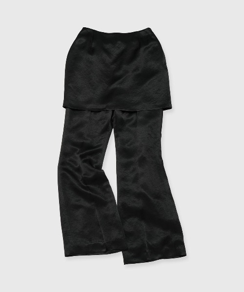 JOSE MOON ジョゼムーン　今期　デニムスカート　ブラック　38 セール】SLIT DENIM SKIRT/スリットデニムスカート（デニム