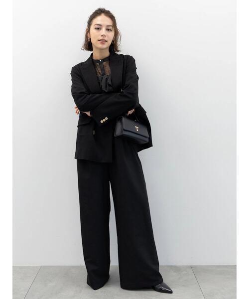 Te chichi(テチチ)の「【セレモニーアイテム】金釦テーラードジャケット(セットアップ可)(ノーカラージャケット・レディース・ブラック/グレー・F)」の9枚目の写真