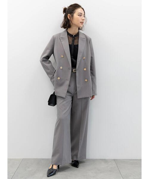 Te chichi(テチチ)の「【セレモニーアイテム】金釦テーラードジャケット(セットアップ可)(ノーカラージャケット・レディース・ブラック/グレー・F)」の11枚目の写真