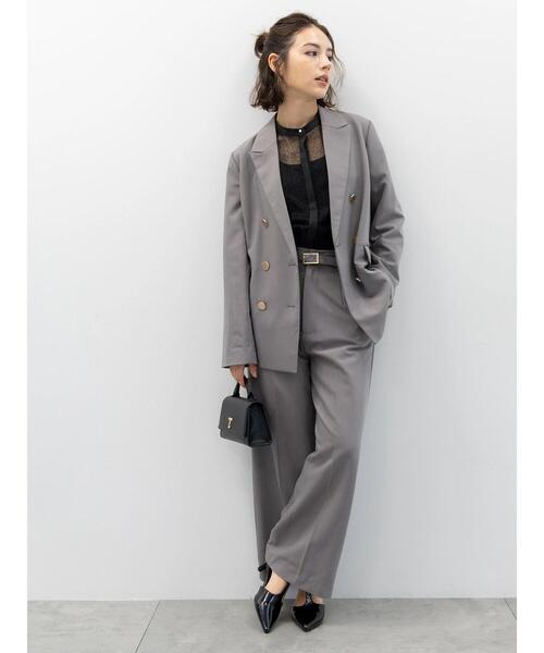 Te chichi(テチチ)の「【セレモニーアイテム】金釦テーラードジャケット(セットアップ可)(ノーカラージャケット・レディース・ブラック/グレー・F)」の12枚目の写真