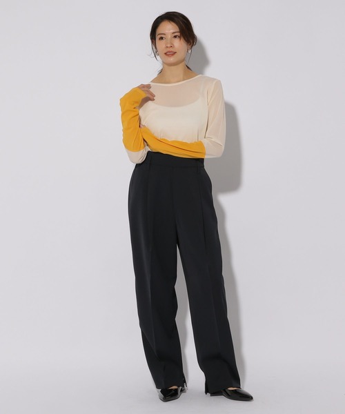 Elura(エルーラ)の「カラーシアクループルオーバー/316437(Tシャツ/カットソー・レディース・オレンジ/ホワイト/グリーン・FREE)」の8枚目の写真