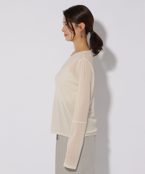 Elura(エルーラ)の「カラーシアクループルオーバー/316437(Tシャツ/カットソー・レディース・オレンジ/ホワイト/グリーン・FREE)」の12枚目の写真