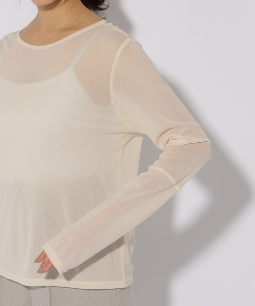 Elura(エルーラ)の「カラーシアクループルオーバー/316437(Tシャツ/カットソー・レディース・オレンジ/ホワイト/グリーン・FREE)」の15枚目の写真