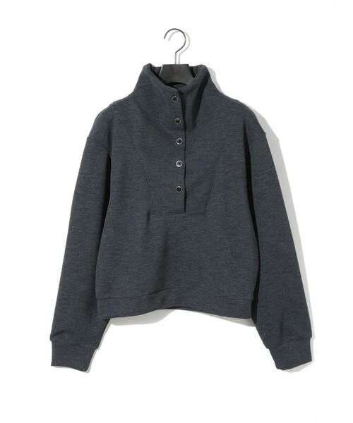 ミディウミソリッド MIDIUMISOLID フーデッドプルオーバー カットソー セール】MIDIUMISOLID for Ladies ハイネックショートプル
