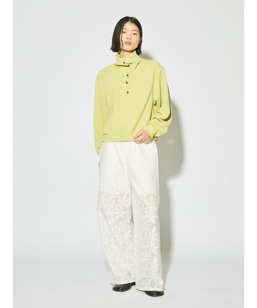 tシャツ MIDIUMISOLID for Ladies ハイネックショートプルオーバー レディース セール】MIDIUMISOLID for Ladies ハイネックショートプル