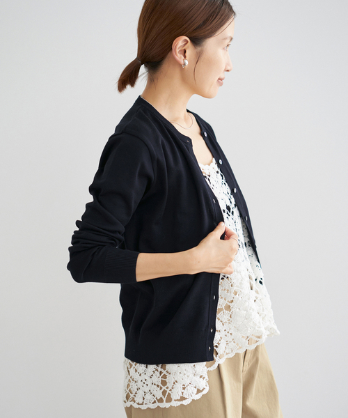 専用Mer cotton セーターマシンクルーカーディガン セール】Mer cotton セーターマシン クルーカーディガン