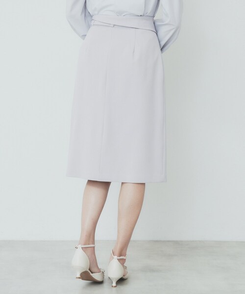 index（インデックス）の「Aラインラップスカート【洗濯機洗い可/イージーアイロン/防シワ】（スカート・レディース・チャコールグレー/ライトグレー/ライトベージュ・42/36/38/40）」の18枚目の写真