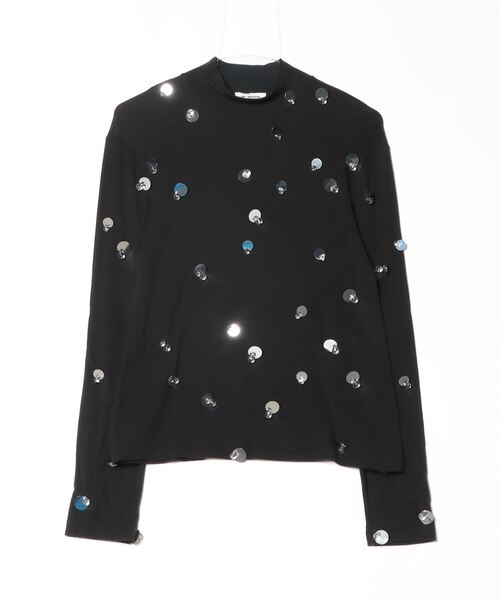 ROSE BUD(ローズバッド)の「【RIVN】NINA JERSEY TOP(Tシャツ/カットソー・レディース・ベージュ/ブラック・ONE SIZE)」の4枚目の写真