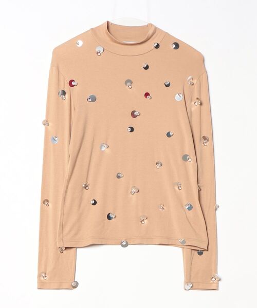 ROSE BUD(ローズバッド)の「【RIVN】NINA JERSEY TOP(Tシャツ/カットソー・レディース・ベージュ/ブラック・ONE SIZE)」の5枚目の写真