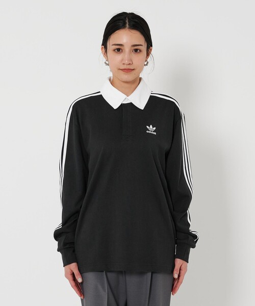 adidas Originals(アディダスオリジナルス)の「<adidas Originals>ラグビーポロシャツ(Tシャツ/カットソー・レディース・ブラック・S)」の5枚目の写真