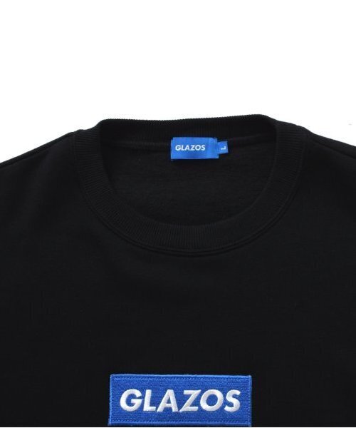 GLAZOS（グラソス）の「【大人向けサイズあり】【毛玉になりにくい】裏起毛・ボックス刺繍ロゴトレーナー（スウェット・キッズ・ブルー/グレー/ブラック/ホワイト・S/M/L/LL）」の12枚目の写真