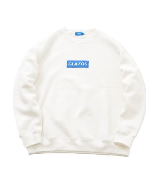 GLAZOS（グラソス）の「【大人向けサイズあり】【毛玉になりにくい】裏起毛・ボックス刺繍ロゴトレーナー（スウェット・キッズ・ブルー/グレー/ブラック/ホワイト・S/M/L/LL）」の19枚目の写真