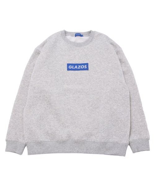 GLAZOS（グラソス）の「【大人向けサイズあり】【毛玉になりにくい】裏起毛・ボックス刺繍ロゴトレーナー（スウェット・キッズ・ブルー/グレー/ブラック/ホワイト・S/M/L/LL）」の20枚目の写真