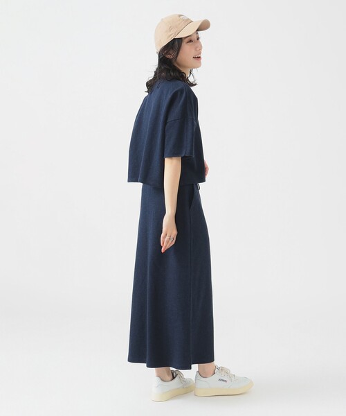 B:MING by BEAMS（ビーミングバイビームス）の「ミニ 裏毛 セットアップ（S～M） 25SS（ワンピース・レディース・ネイビー/ライトグレー・MEDIUM/SMALL）」の5枚目の写真