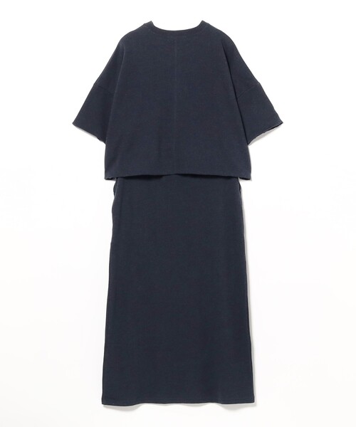 B:MING by BEAMS（ビーミングバイビームス）の「ミニ 裏毛 セットアップ（S～M） 25SS（ワンピース・レディース・ネイビー/ライトグレー・MEDIUM/SMALL）」の6枚目の写真