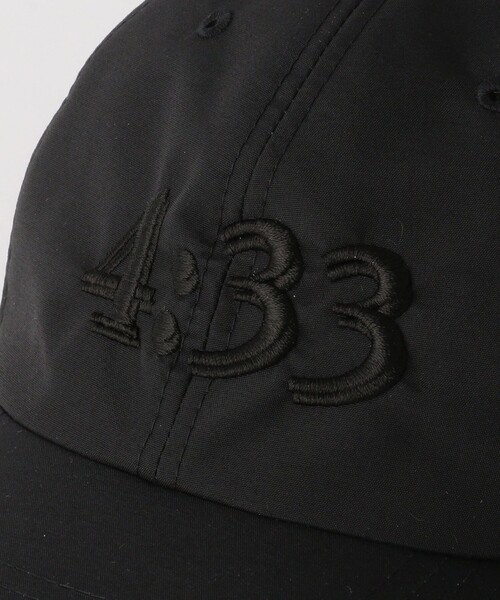 【4:33】Garbage 6 Panel Cap ブラック キャップ GARBAGE PRE CURVE BRIM 6 PANEL CAP (4:33)・BLACK×WHITE EMB