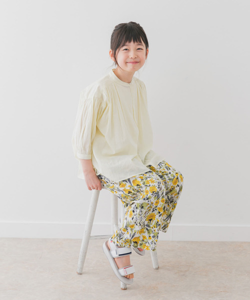 URBAN RESEARCH DOORS(アーバンリサーチドアーズ)の「『親子リンク』コットンボイルギャザーブラウス(KIDS)(シャツ/ブラウス・キッズ・ミント/ネイビー/イエロー/ピンク・105/120/135)」の6枚目の写真