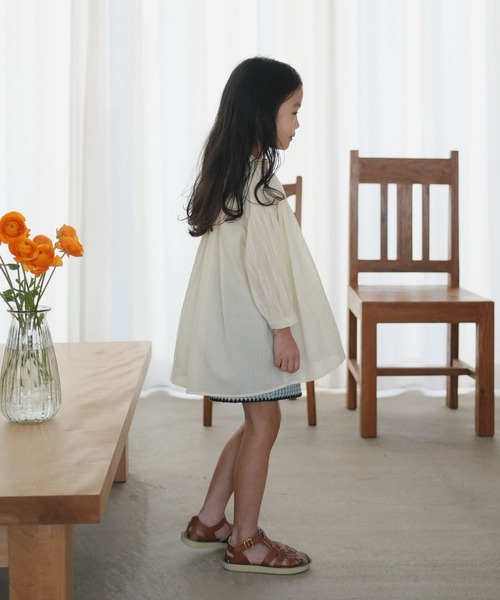 URBAN RESEARCH DOORS(アーバンリサーチドアーズ)の「『親子リンク』コットンボイルギャザーブラウス(KIDS)(シャツ/ブラウス・キッズ・ミント/ネイビー/イエロー/ピンク・105/120/135)」の12枚目の写真