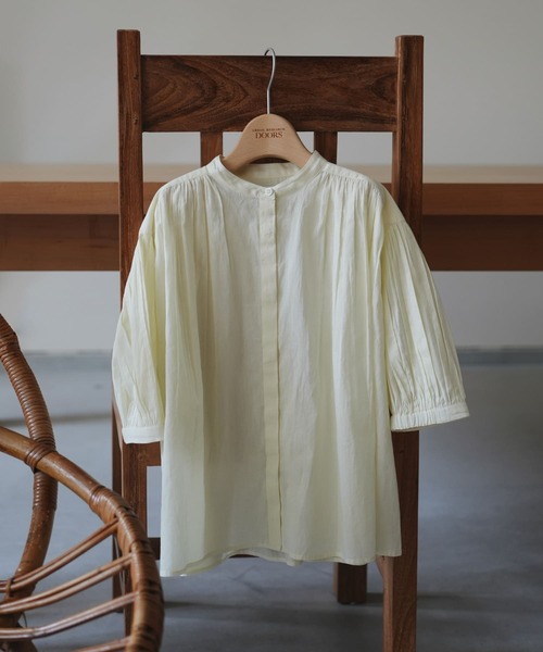 URBAN RESEARCH DOORS(アーバンリサーチドアーズ)の「『親子リンク』コットンボイルギャザーブラウス(KIDS)(シャツ/ブラウス・キッズ・ミント/ネイビー/イエロー/ピンク・105/120/135)」の13枚目の写真